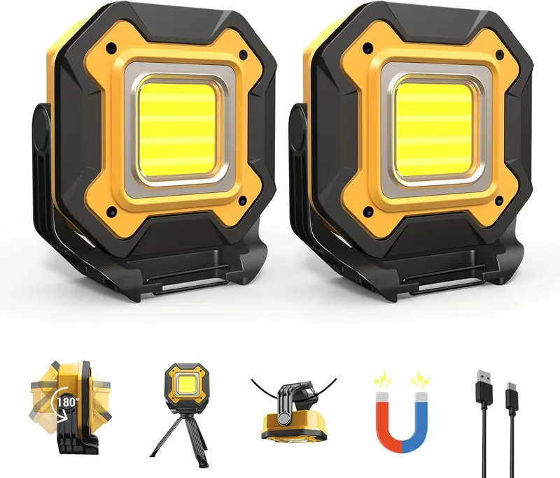 CedarAce 2 Pack Rechargeable LED Work Light