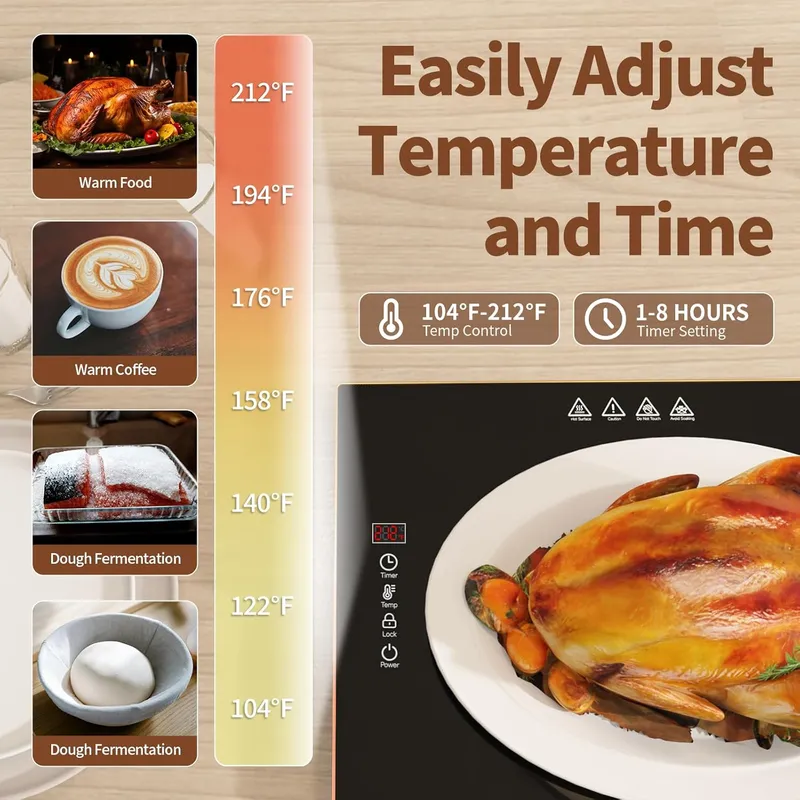 CedarAce Assemblable Stackable Electric Warming Tray